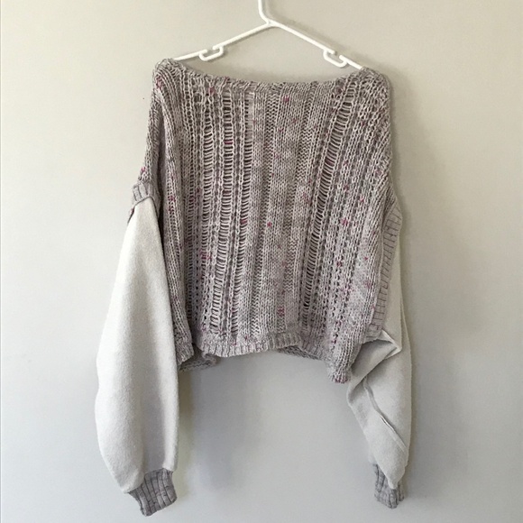 Free People Honey Cable Knit Mixed Media Pullover - Picture 8 of 9